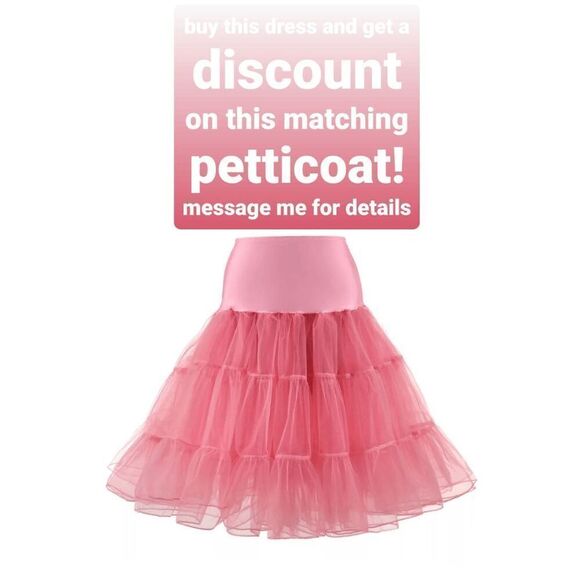 💗 NEW Pinup Retro Rockabilly 1950s Collar Bow Pink Plaid Tea Dress w/Belt XXL - Picture 13 of 16